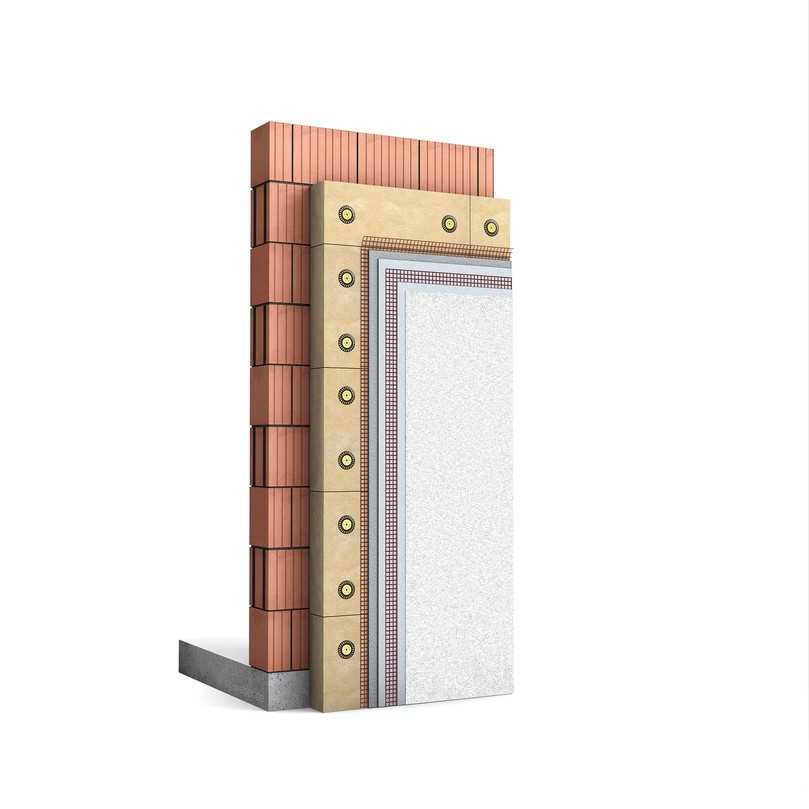 Weber.therm circle kombiniert mit der Holzfaserdämmplatte Thermowall-L: So lässt sich das WDVS sortenrein zurückrückbauen. | Foto: Saint-Gobain Weber Weber.therm circle kombiniert mit der Holzfaserdämmplatte Thermowall-L: So lässt sich das WDVS sortenrein zurückrückbauen. | Foto: Saint-Gobain Weber