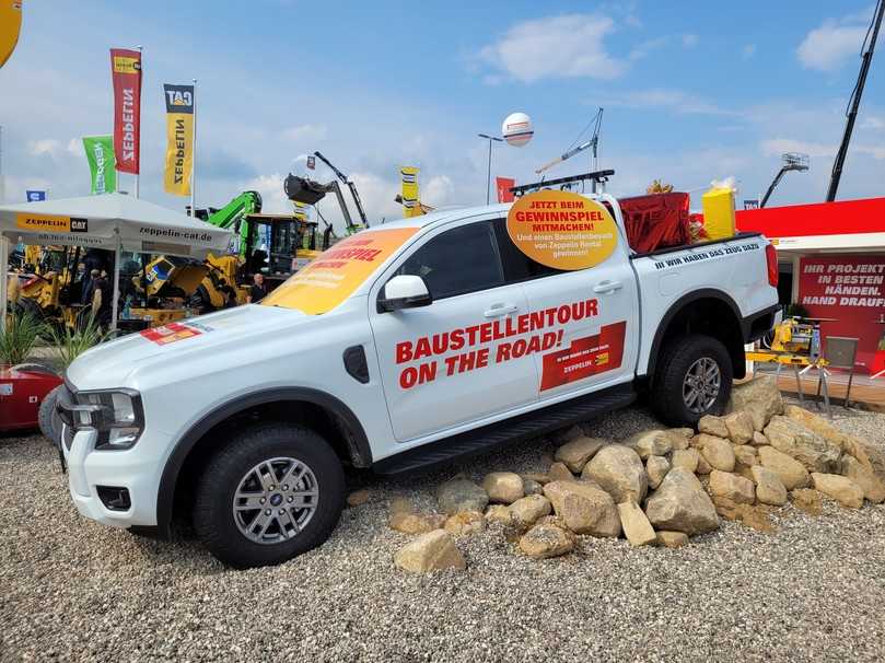 Ford Ranger als Hingucker bei Zeppelin Rental: Mit etwas Glück kommt der Pick-up zu Ihnen auf die Baustelle und bringt Geschenke mit. | Foto: B_IMEDIEN/bb Ford Ranger als Hingucker bei Zeppelin Rental: Mit etwas Glück kommt der Pick-up zu Ihnen auf die Baustelle und bringt Geschenke mit. | Foto: B_IMEDIEN/bb