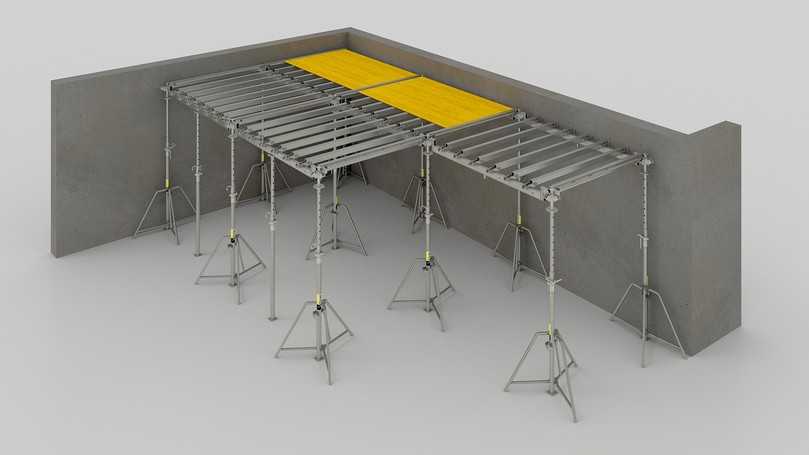 Die neue „Onadek Top“: Die Module lassen sich sicher von oben ohne das Tragen einer Persönlichen Schutzausrüstung gegen Absturz (PSgA) verlegen. | Foto: Ulma Construction GmbH Die neue „Onadek Top“: Die Module lassen sich sicher von oben ohne das Tragen einer Persönlichen Schutzausrüstung gegen Absturz (PSgA) verlegen. | Foto: Ulma Construction GmbH