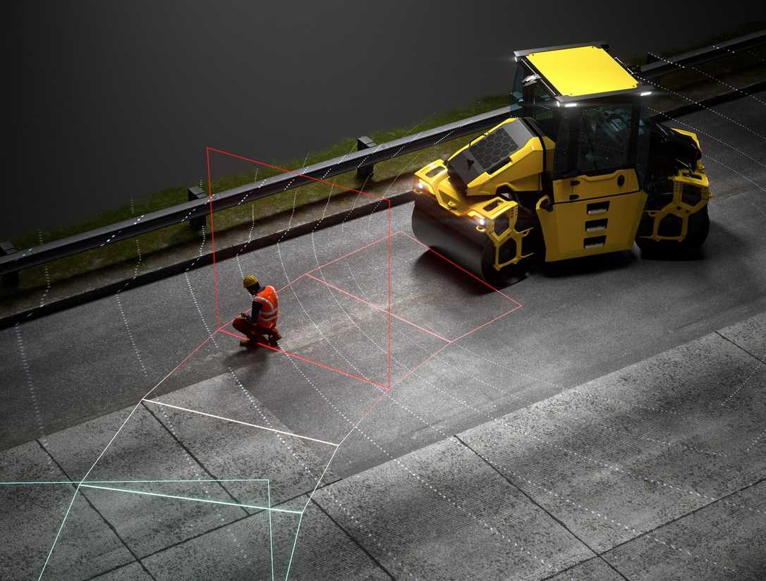 Bomag Notbremsassistent (Emergency Brake Assist) für Tandemwalzen erhältlich Bomag Notbremsassistent (Emergency Brake Assist) für Tandemwalzen erhältlich