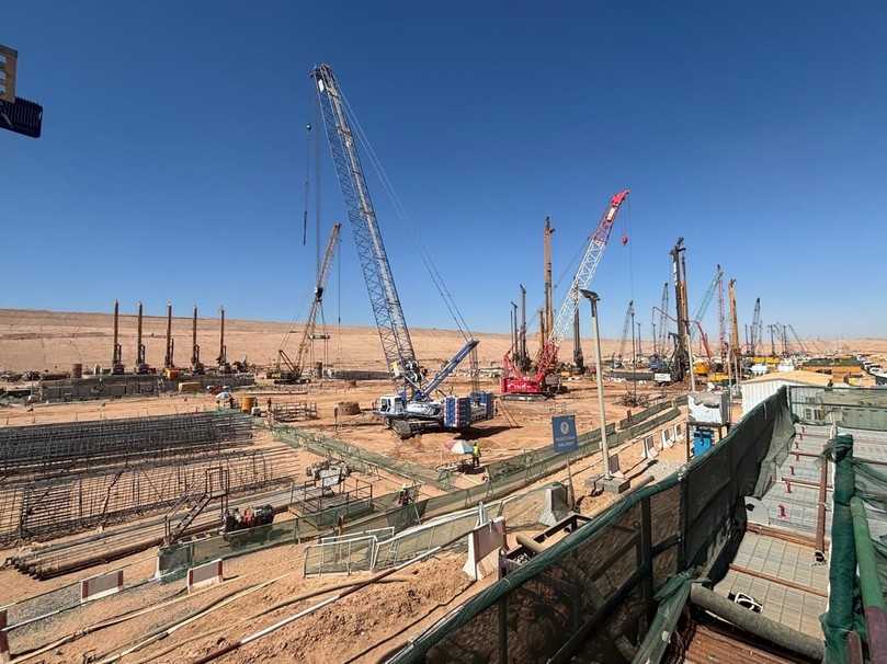Baustelle Neom The Line: Ein Bild, das Giles Pendleton auf LinkedIn gepostet hat - offizielle Fotos von der Baustelle gibt es nicht. | Foto: Screenshot Baustelle Neom The Line: Ein Bild, das Giles Pendleton auf LinkedIn gepostet hat - offizielle Fotos von der Baustelle gibt es nicht. | Foto: Screenshot